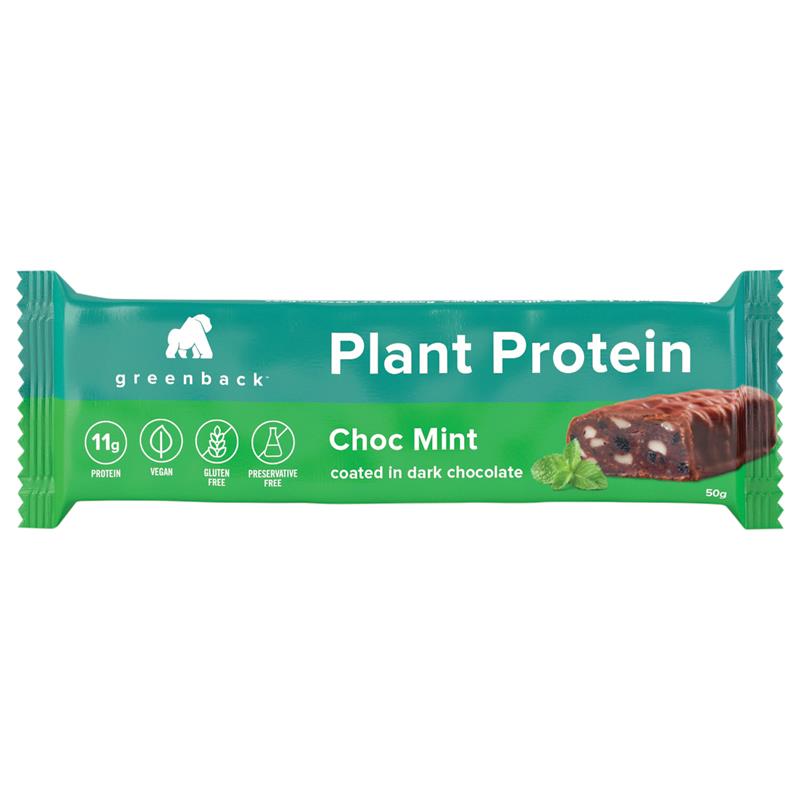 Greenback Plant Protein Bar Choc Mint