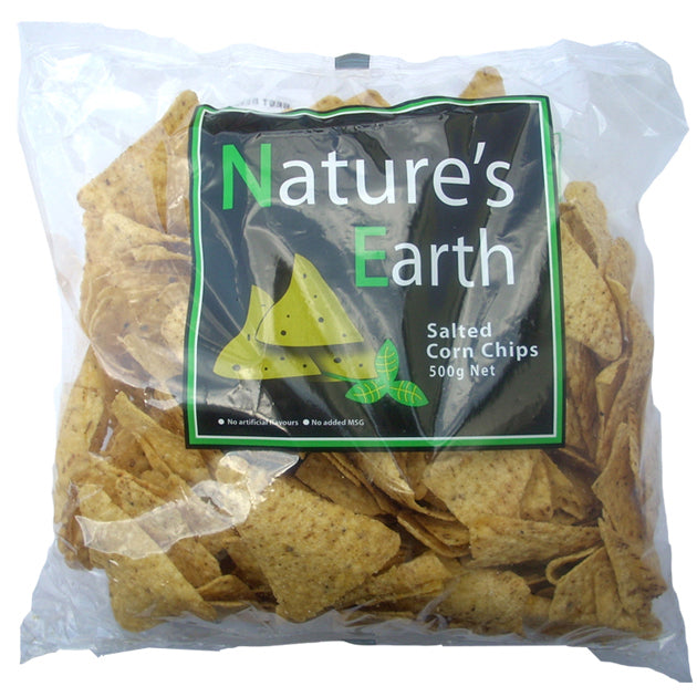 Nature's Earth Salted Corn Chips 500g