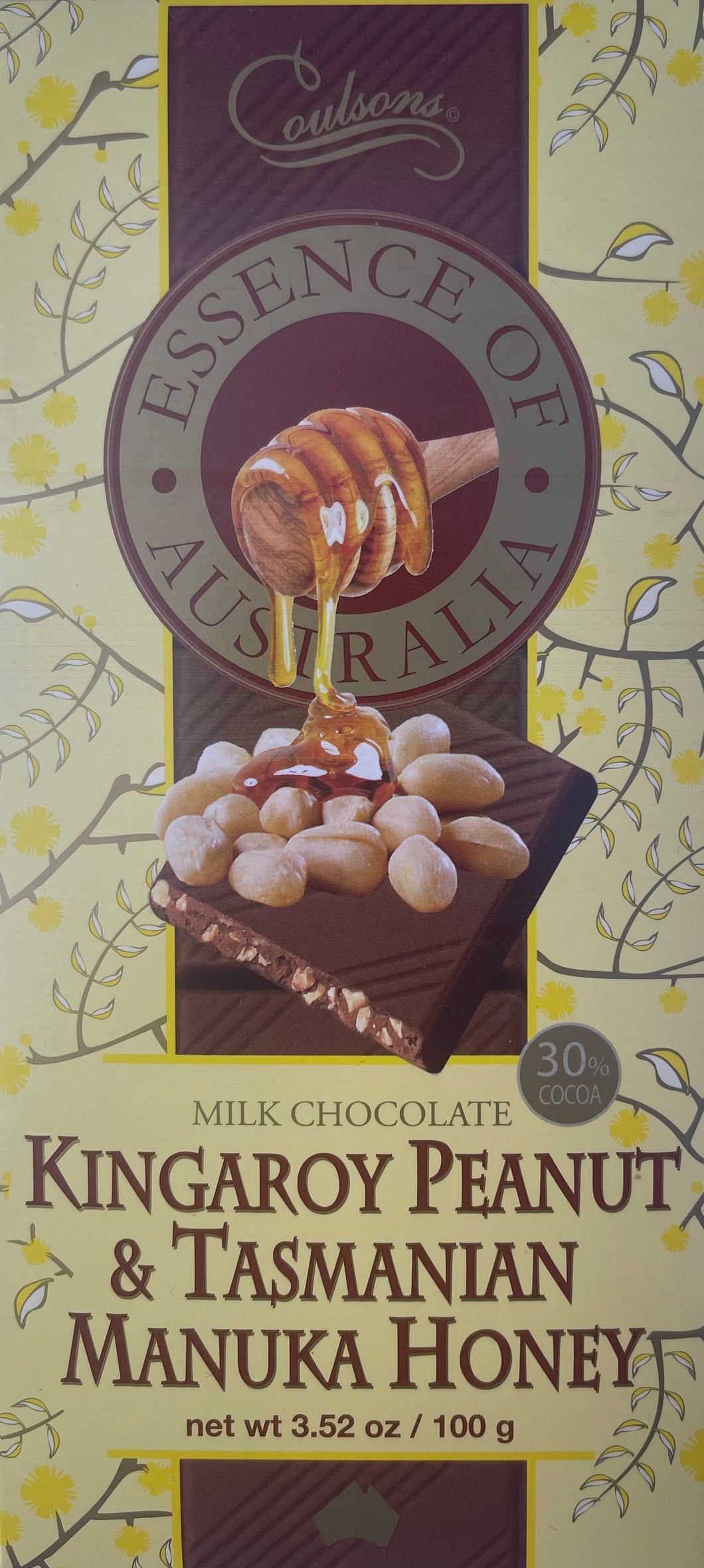 Coulsons Milk Chocolate Kingaroy Peanut & Tasmanian Manuka Honey